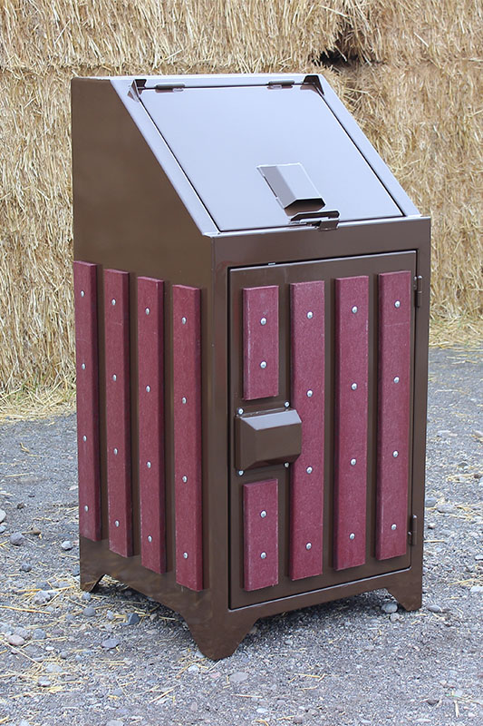 Bitterroot Series Model B100 with Slats Bear Proof Trash Can Bear